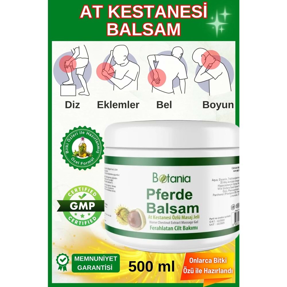 At Kestanesi Balsamı Jeli Kas Ve Eklem Ağrı Masaj Kremi 2 adet 500 ml*2=1000ml